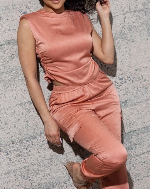 Satin Jogger Set