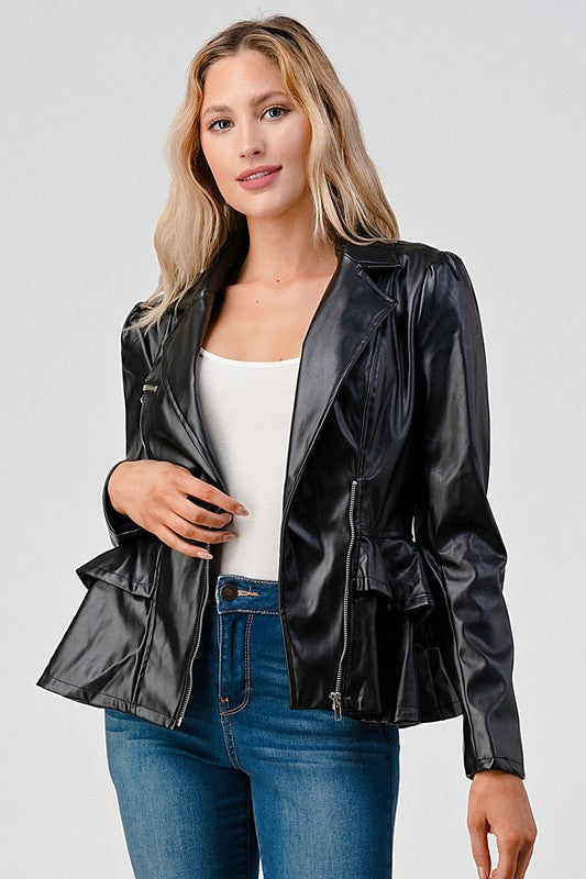 Faux Leather Jacket