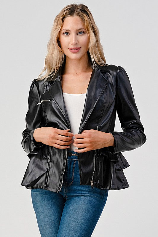 Faux Leather Jacket