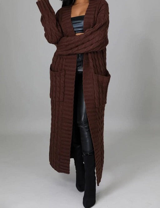 Long Maxi Sweater Cardigan Plus