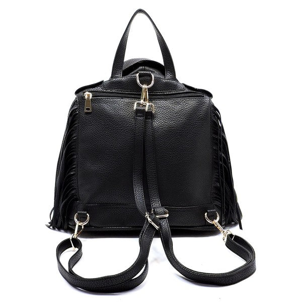 Motorcycle Jacket Fringe Backpack