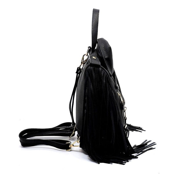Motorcycle Jacket Fringe Backpack