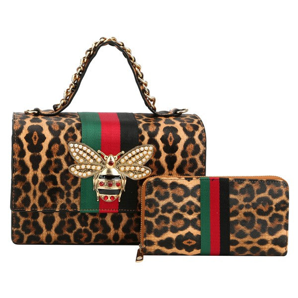 Queen Bee Stripe 2 in 1 Boxy Satchel