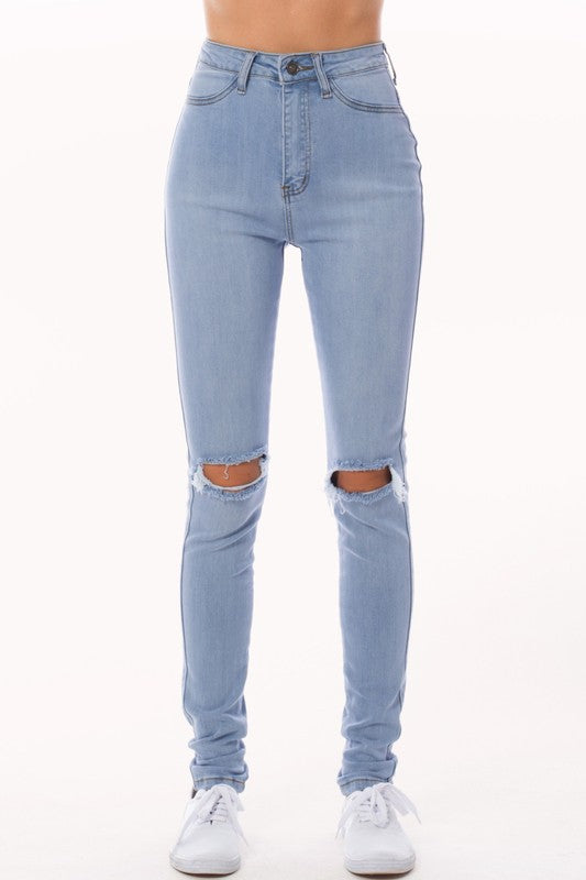 Ripped Knee Skinny Jeans