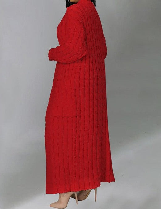 Long Maxi Sweater Cardigan Plus