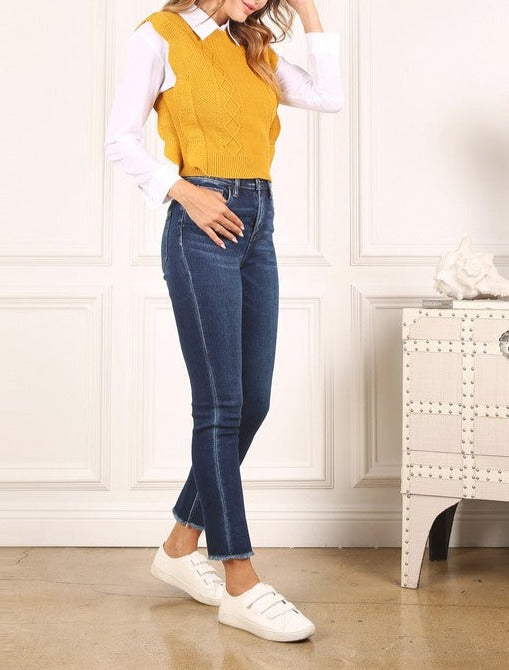 Ruffle Sweater Vest