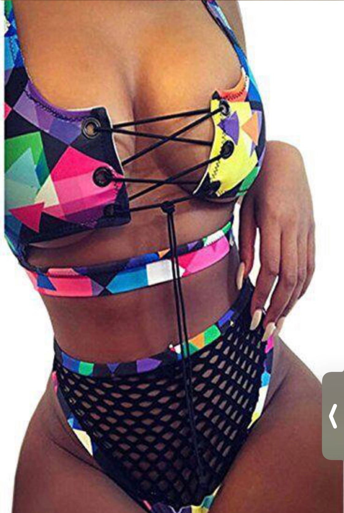 Tribal Print Bikini Swim Suit