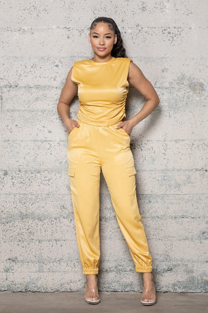 Satin Jogger Set