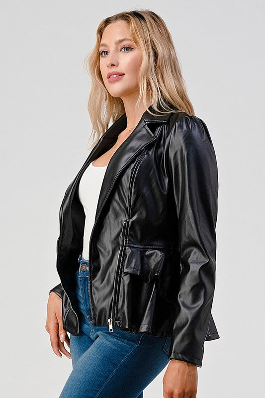 Faux Leather Jacket