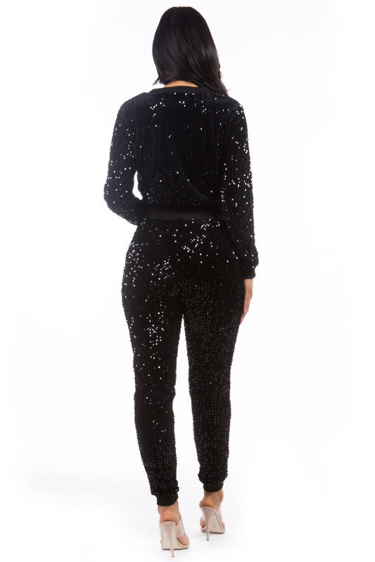 Sequin Two Piece Set Plus