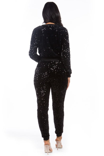 Sequin Two Piece Set Plus