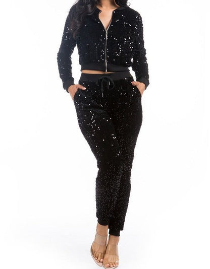 Sequin Two Piece Set Plus
