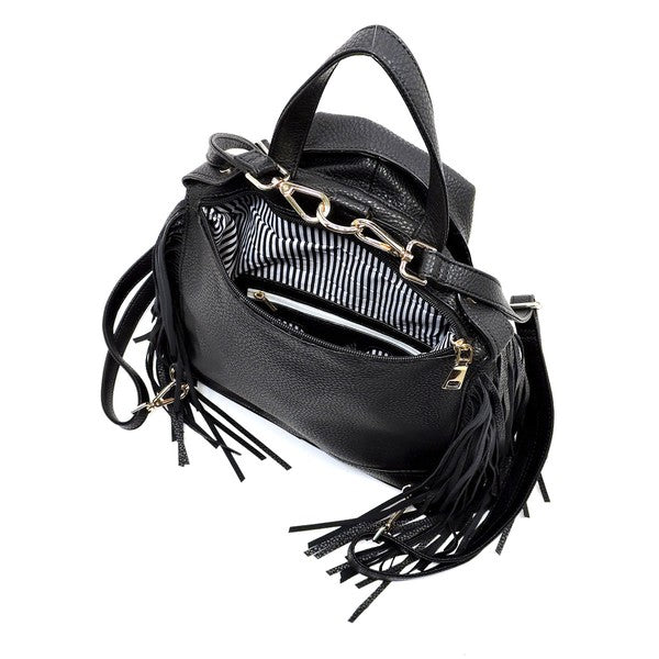 Motorcycle Jacket Fringe Backpack