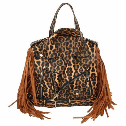 Motorcycle Jacket Fringe Backpack
