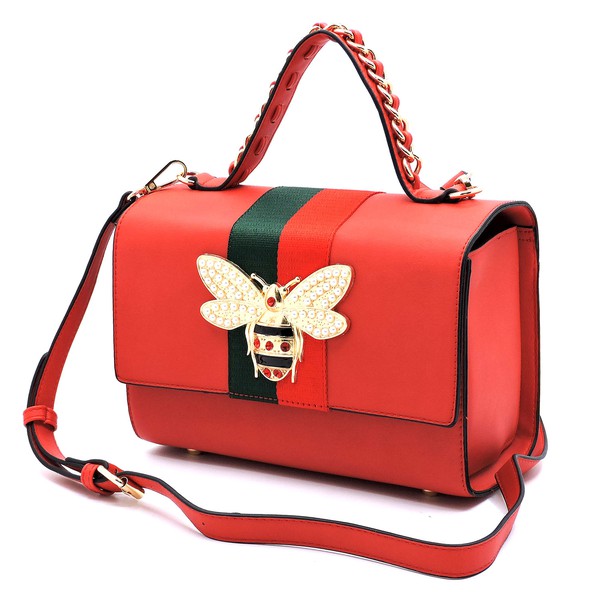 Queen Bee Stripe 2 in 1 Boxy Satchel