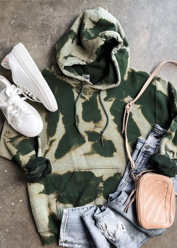 Green Hooded Sweatshirt Plus Size