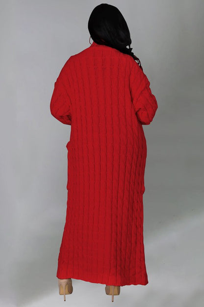 Long Maxi Sweater Cardigan Plus