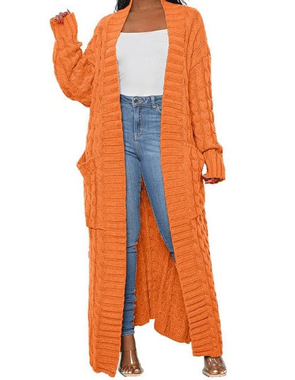 Long Maxi Sweater Cardigan Plus