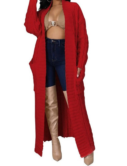 Long Maxi Sweater Cardigan Plus