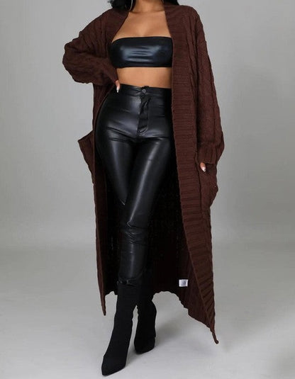Long Maxi Sweater Cardigan Plus