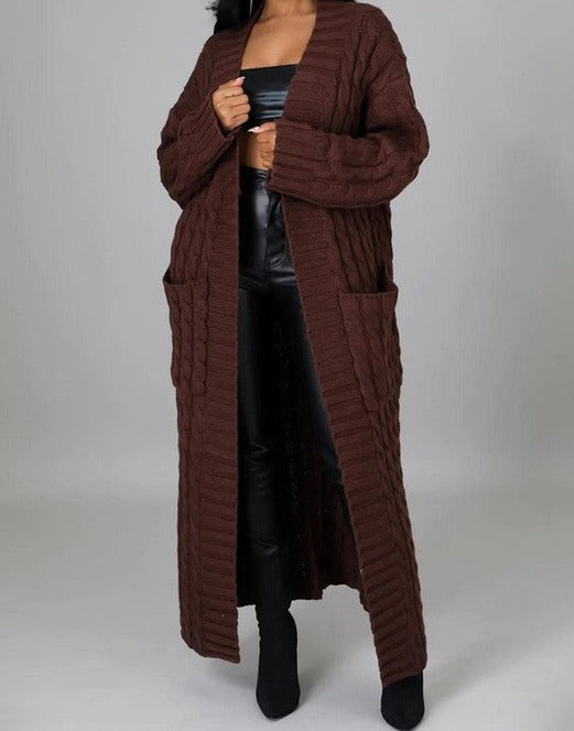 Long Maxi Sweater Cardigan Plus
