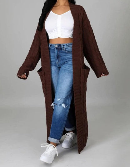 Long Maxi Sweater Cardigan Plus