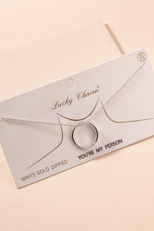 You're My Person Circle Pendant Necklace