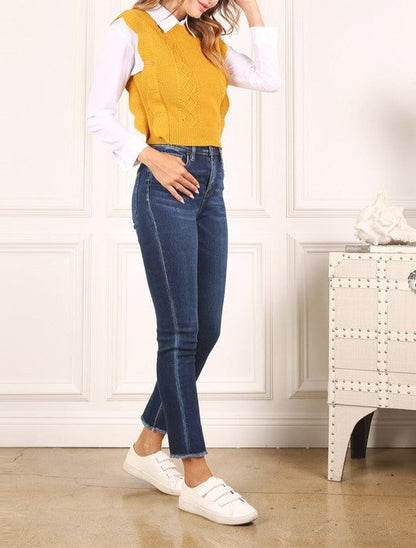 Ruffle Sweater Vest