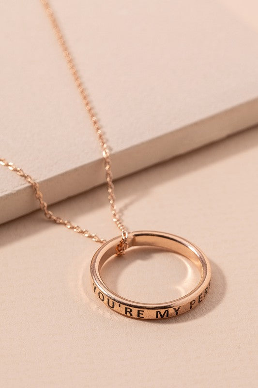 You're My Person Circle Pendant Necklace