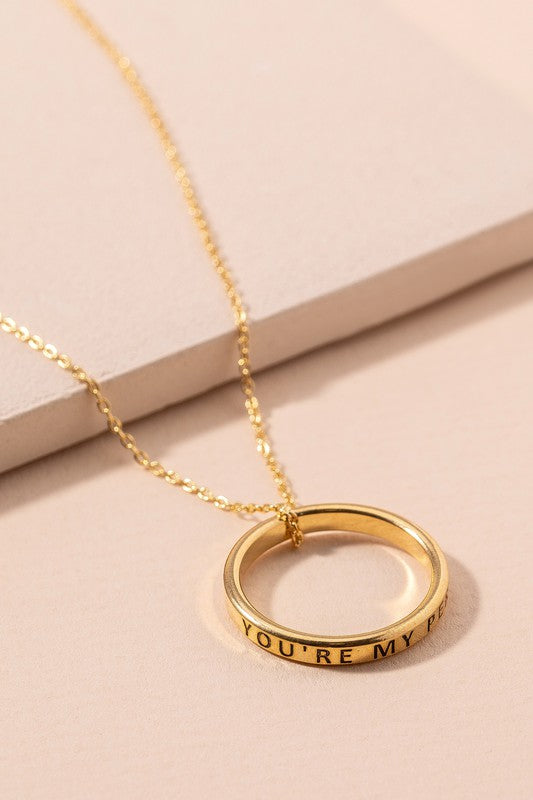 You're My Person Circle Pendant Necklace