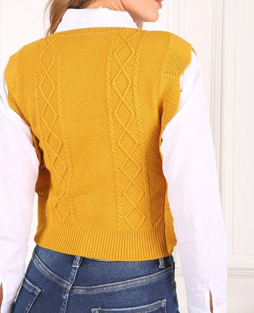 Ruffle Sweater Vest