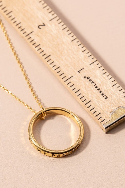 You're My Person Circle Pendant Necklace