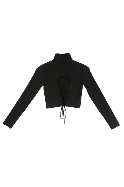 Lace Up Sweater