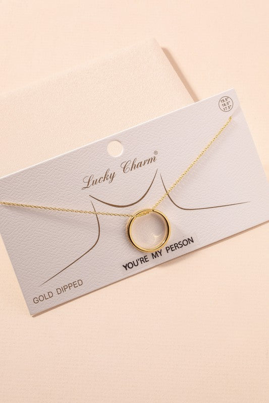 You're My Person Circle Pendant Necklace