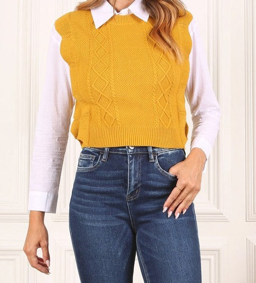 Ruffle Sweater Vest