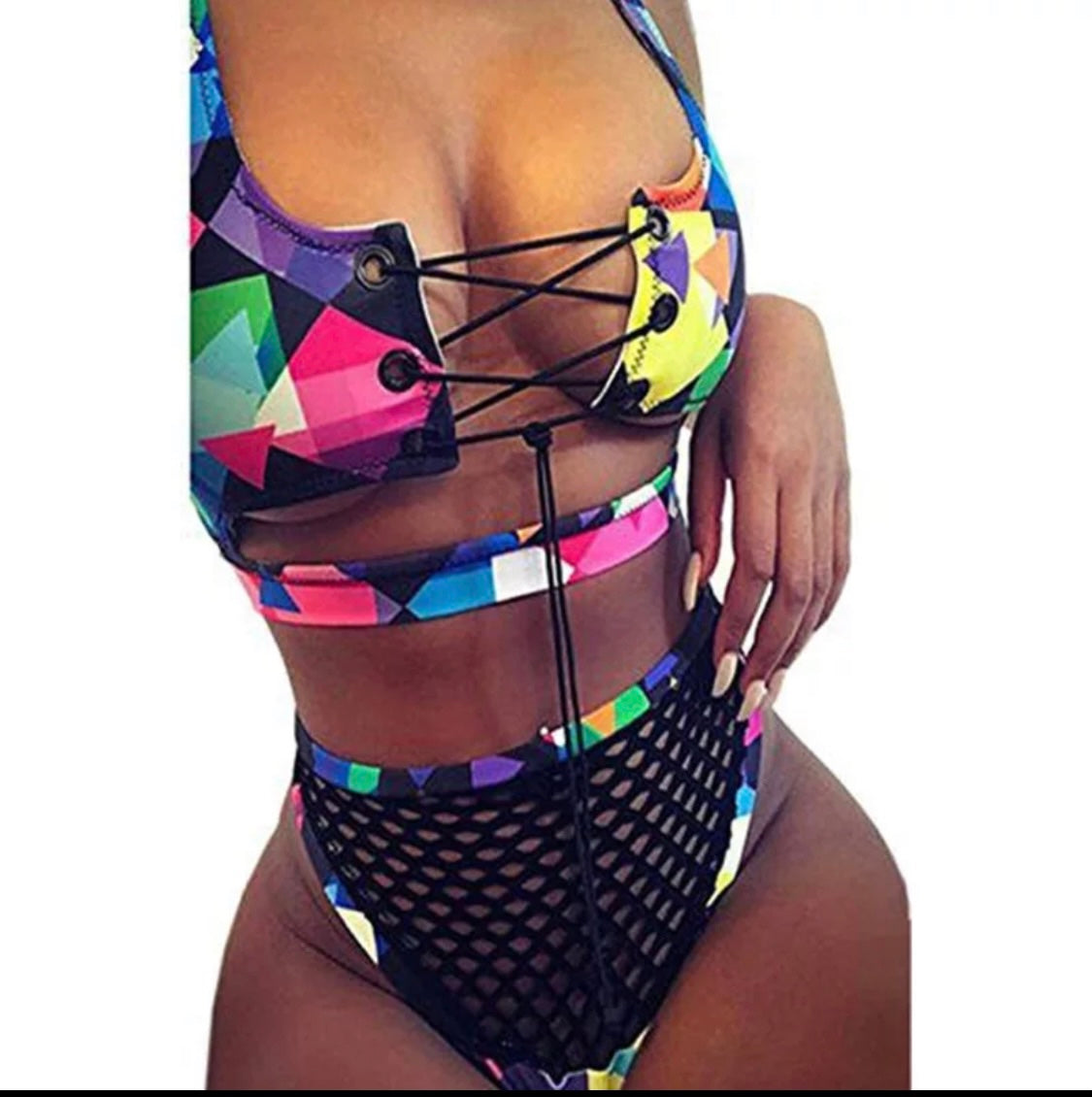 Tribal Print Bikini Swim Suit