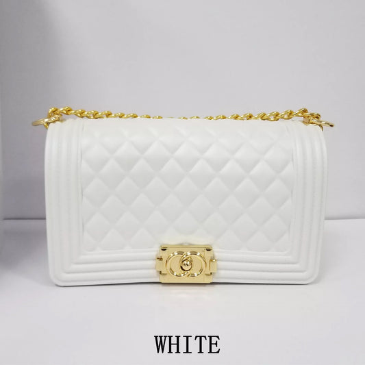 Chain Strap White Crossbody